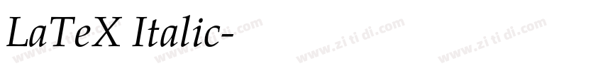LaTeX Italic字体转换